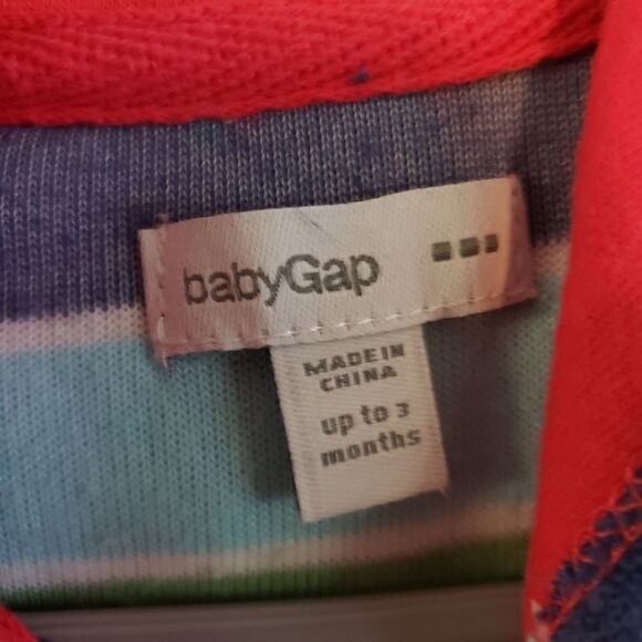 BABY GAP STRIPED HOOD TERRYCLOTH SWIMSUIT COVER UP - Picture 5 of 5